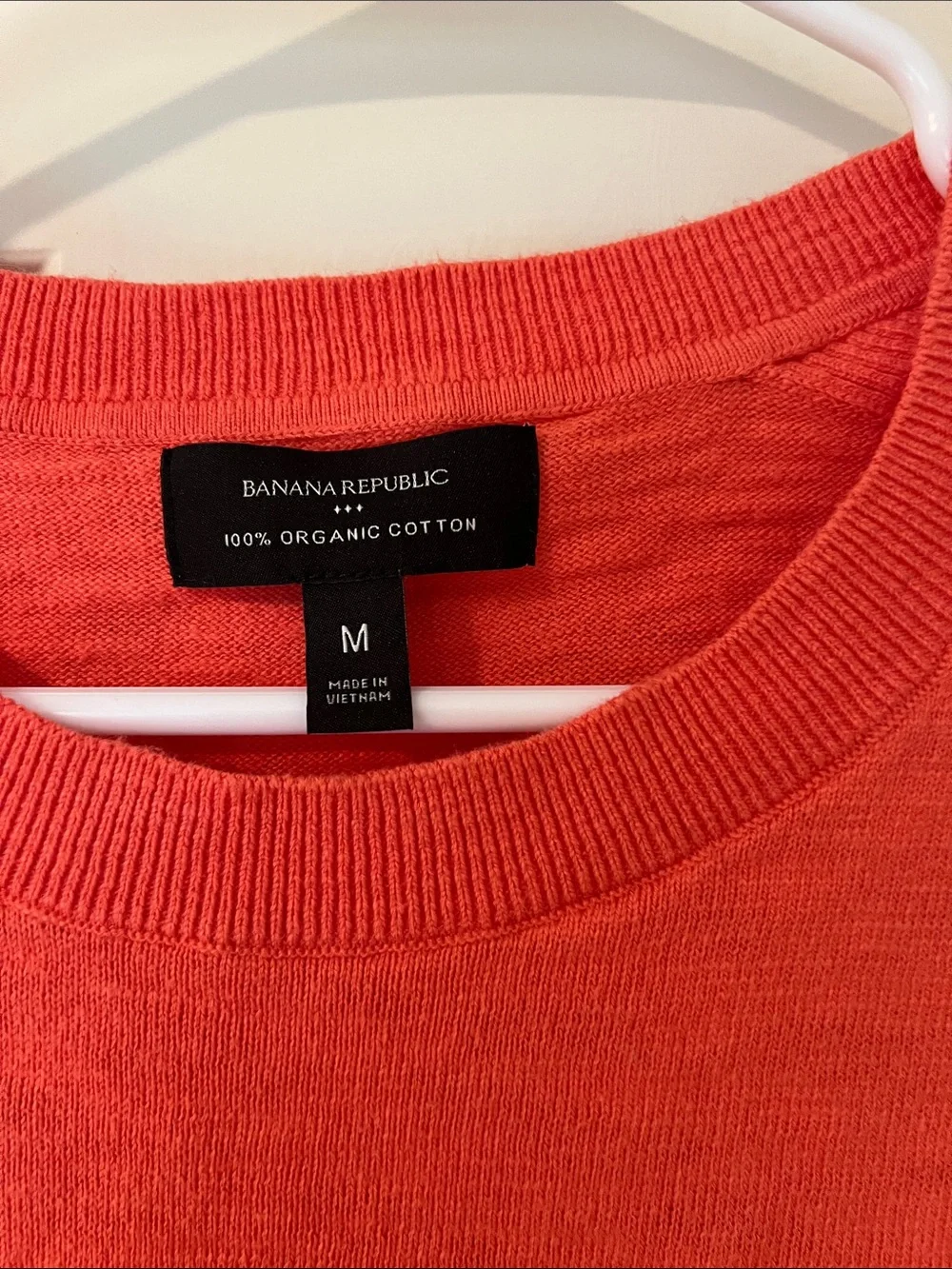 Banana Republic Men’s Coral-Red Crewneck Sweater